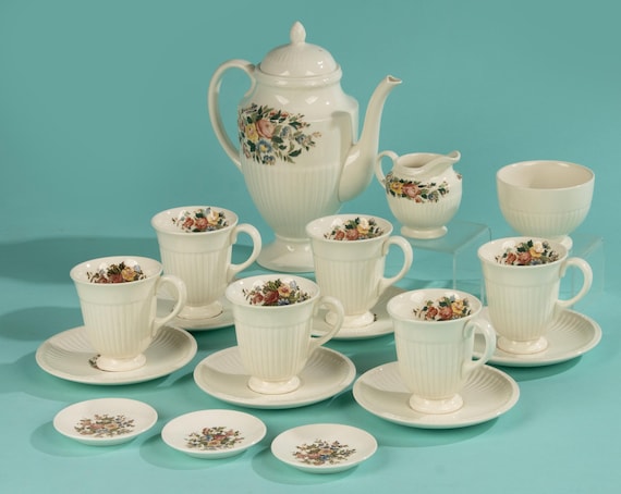 12 Piece Coffee Set - Wedgwood - Conway - Etsy