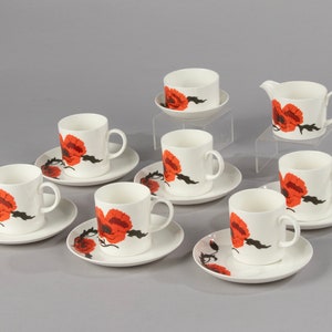 10-Piece Coffee Set - Wedgwood - Corn Poppy - Susie Cooper Design