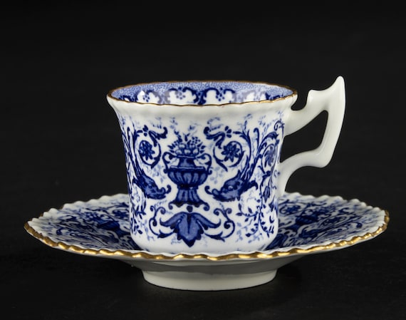 Antique Coffee Cup - Coalport - Porcelain - Sabrina - Etsy