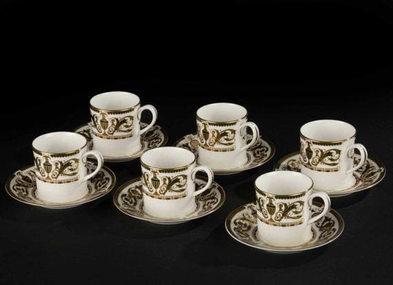 Set of 6 Coffee Cups and Saucers Royal Worcester Windsor - Etsy
