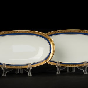 Set of 2 Small Oval Bowls - Limoges