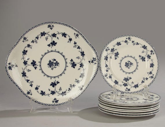 9ピースケーキセット - ロイヤルドルトン - ヨークタウン - Etsy 日本