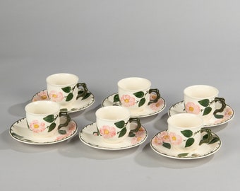 Set of 6 Cups and Saucers - Villeroy & Boch - Wild Rose