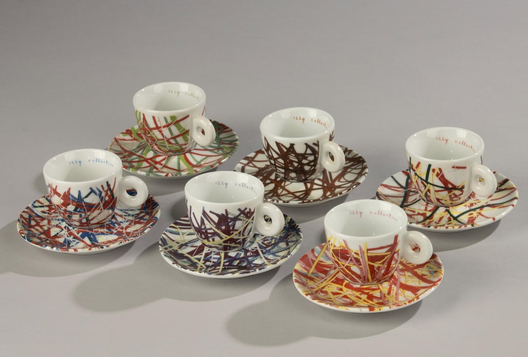 Set of 6 Espresso Cups - Illy Collection - 1994 - James Rosenquist