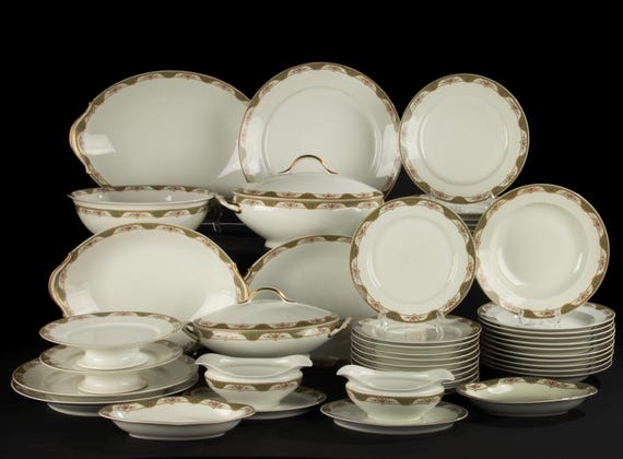 49-piece Dinner Set - Raynaud Limoges - Etsy