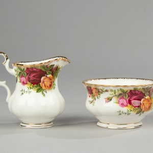 Cream and Sugar Set - Royal Albert - Old Country Roses