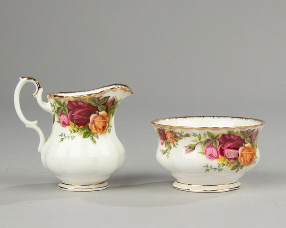 Cream and Sugar Set - Royal Albert - Old Country Roses