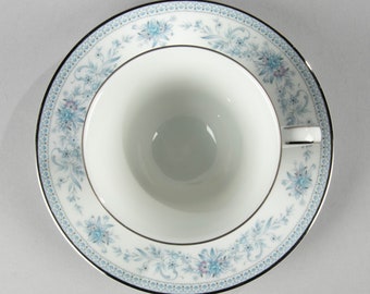 Set of 5 Tea Cups and Saucers - Noritake Blue Hill - Etsy UK