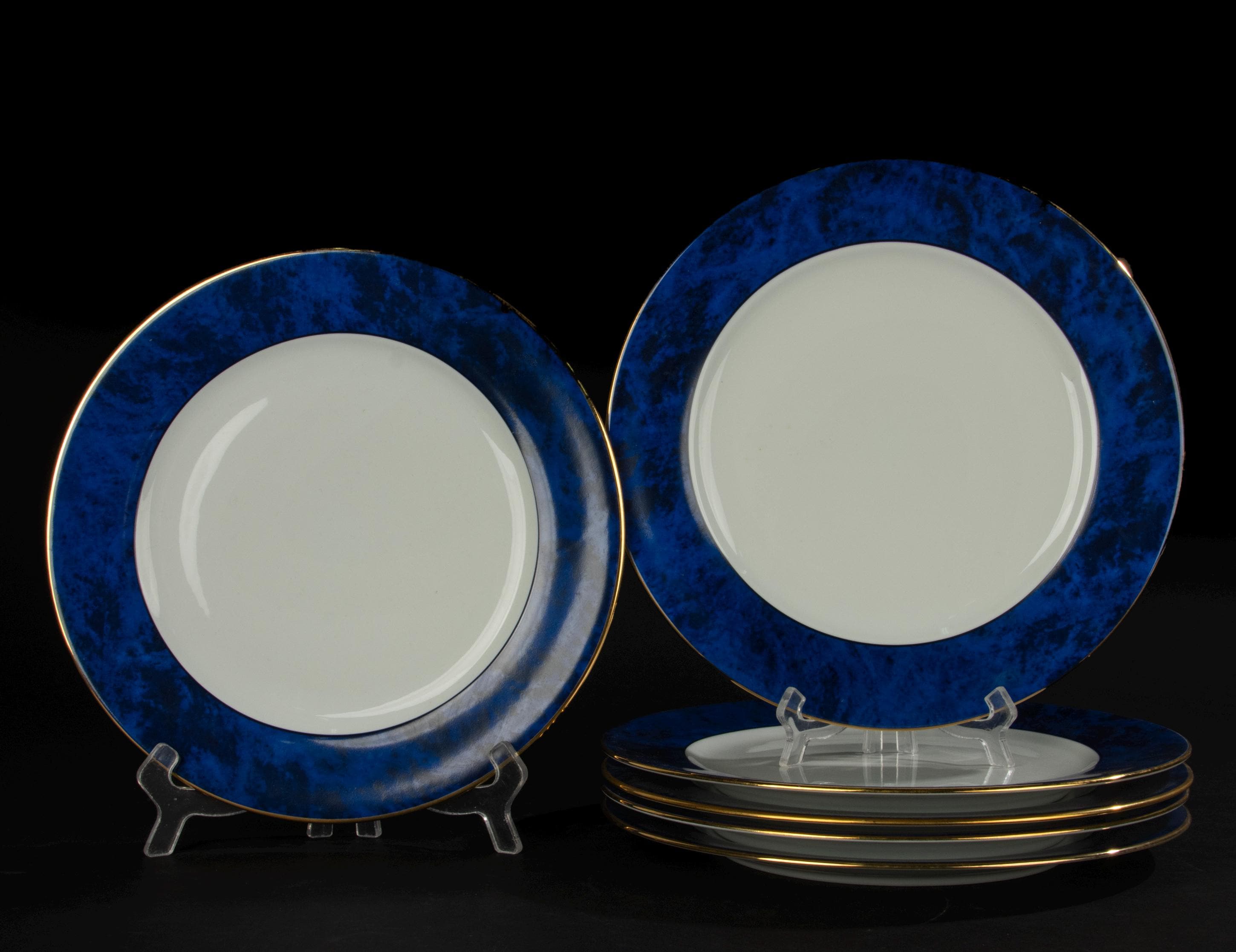 Set of 6 Large Presentation Plates - Philippe Deshoulieres