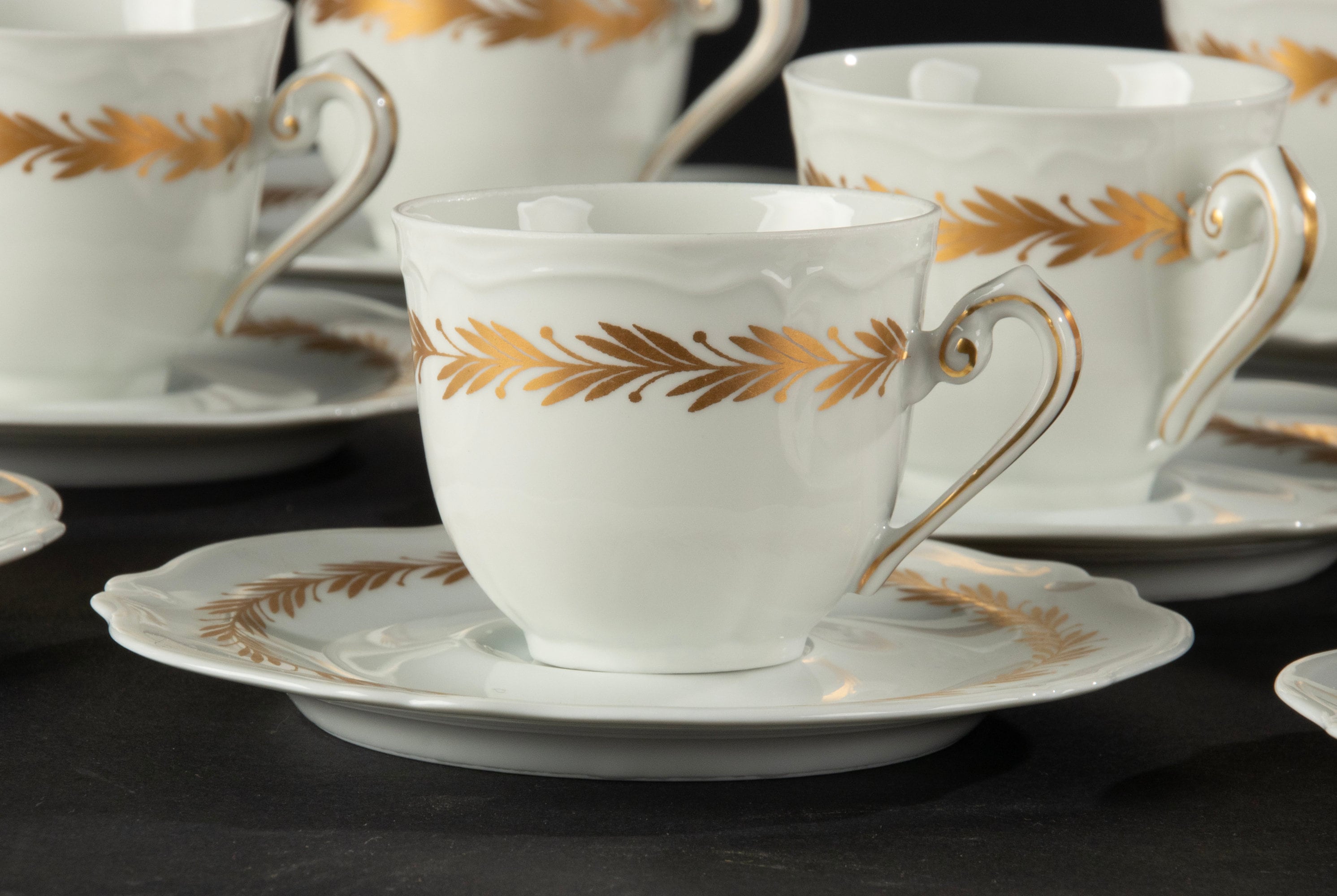 Set of 9 Coffee Cups and Saucers - George Boyer Limoges - Etsy