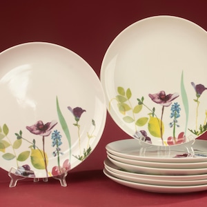 Set med 8 mattallrikar - Portmeirion - Vattenträdgård