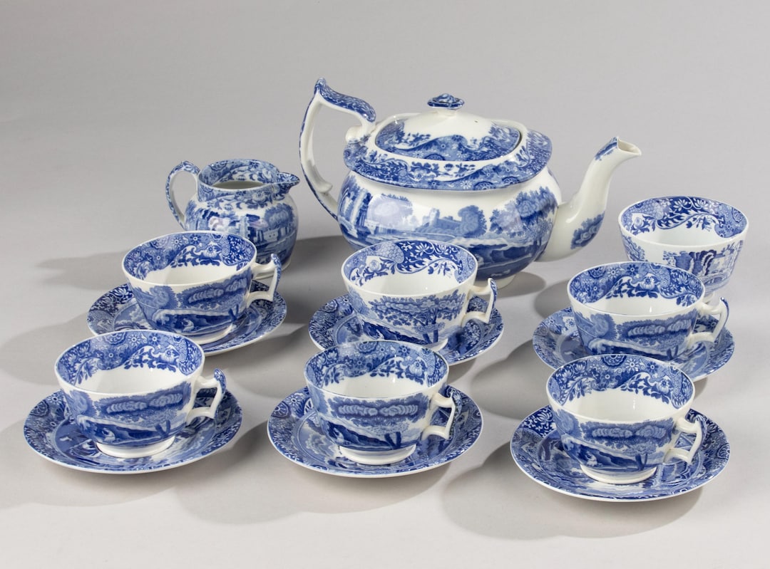 9-piece Tea Set - Spode - Italian - Etsy