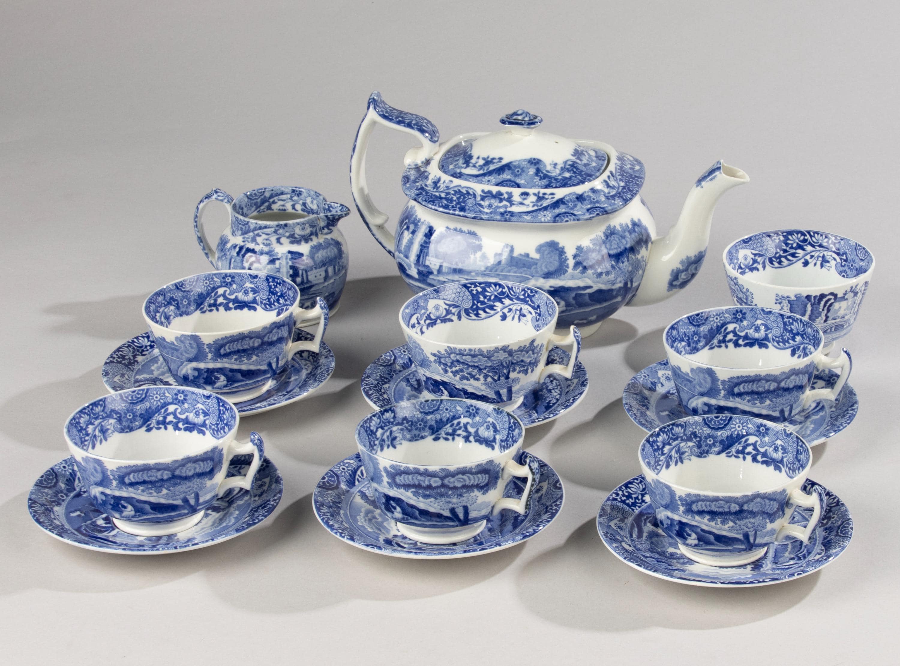 spode ティーポットとクリーマーセット Spode スポード ブルーイタリアン 3点 ティーポット シュガー