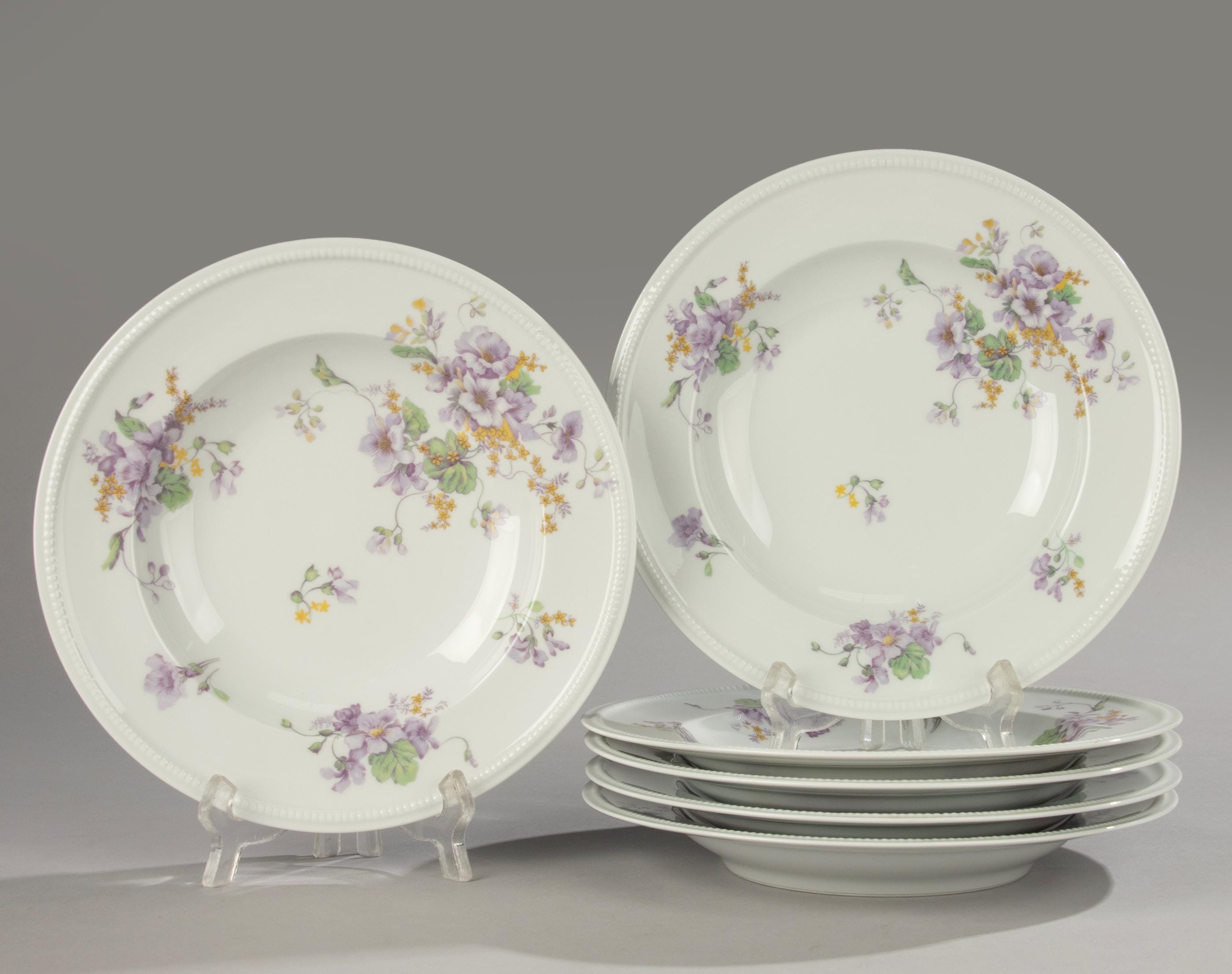 Set of 6 Soup Plates - Bernardaud Limoges - Radegonde - Etsy Canada