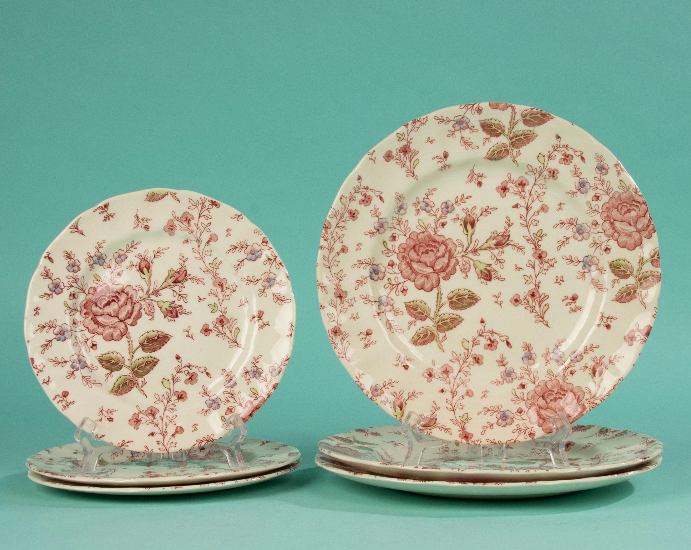 食器 Johnson bros 6plates 27cm. 6 plates Set of 6 Plates - Johnson Brothers - Rose Chintz - Etsy Nederland