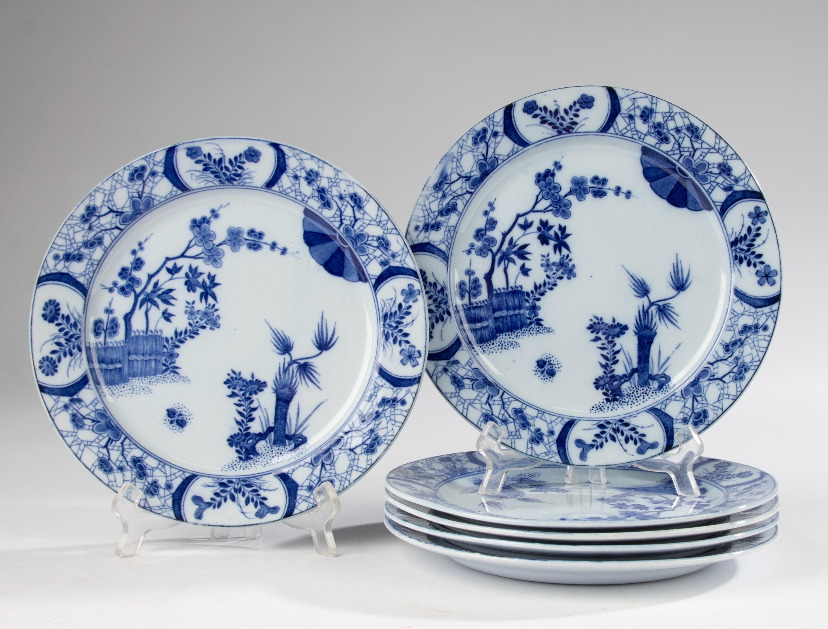 Set of 6 Antique Dessert Plates - Creil Et Montereau - Japon - Etsy