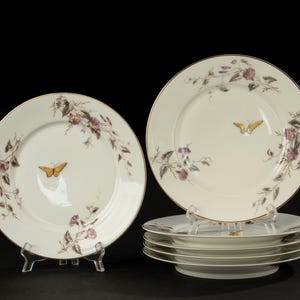 Set van 6 Antieke Dineer Borden - Porselein