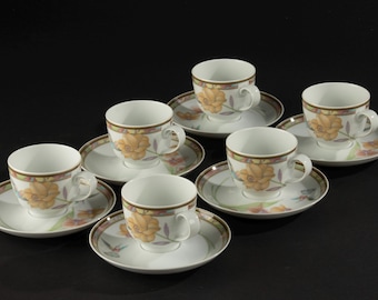 Juego de 6 tazas de té - Hutschenreuther - Porcelana