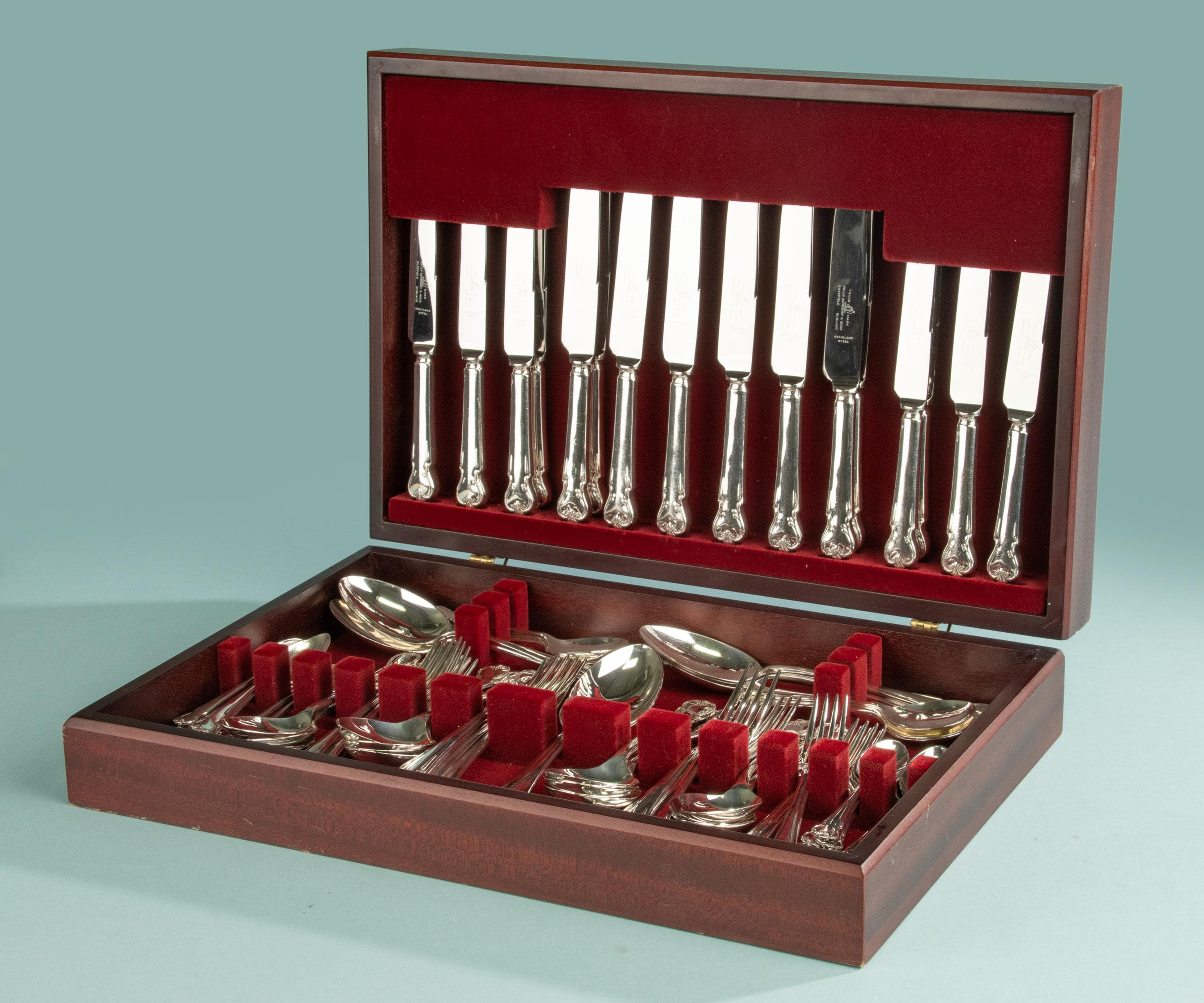 74-piece Silver-plated Cutlery Set in Case - Philip Ashberry - Etsy
