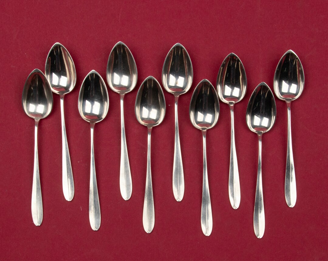 Set of 10 Silver Plated Grapefruit Spoons Etsy