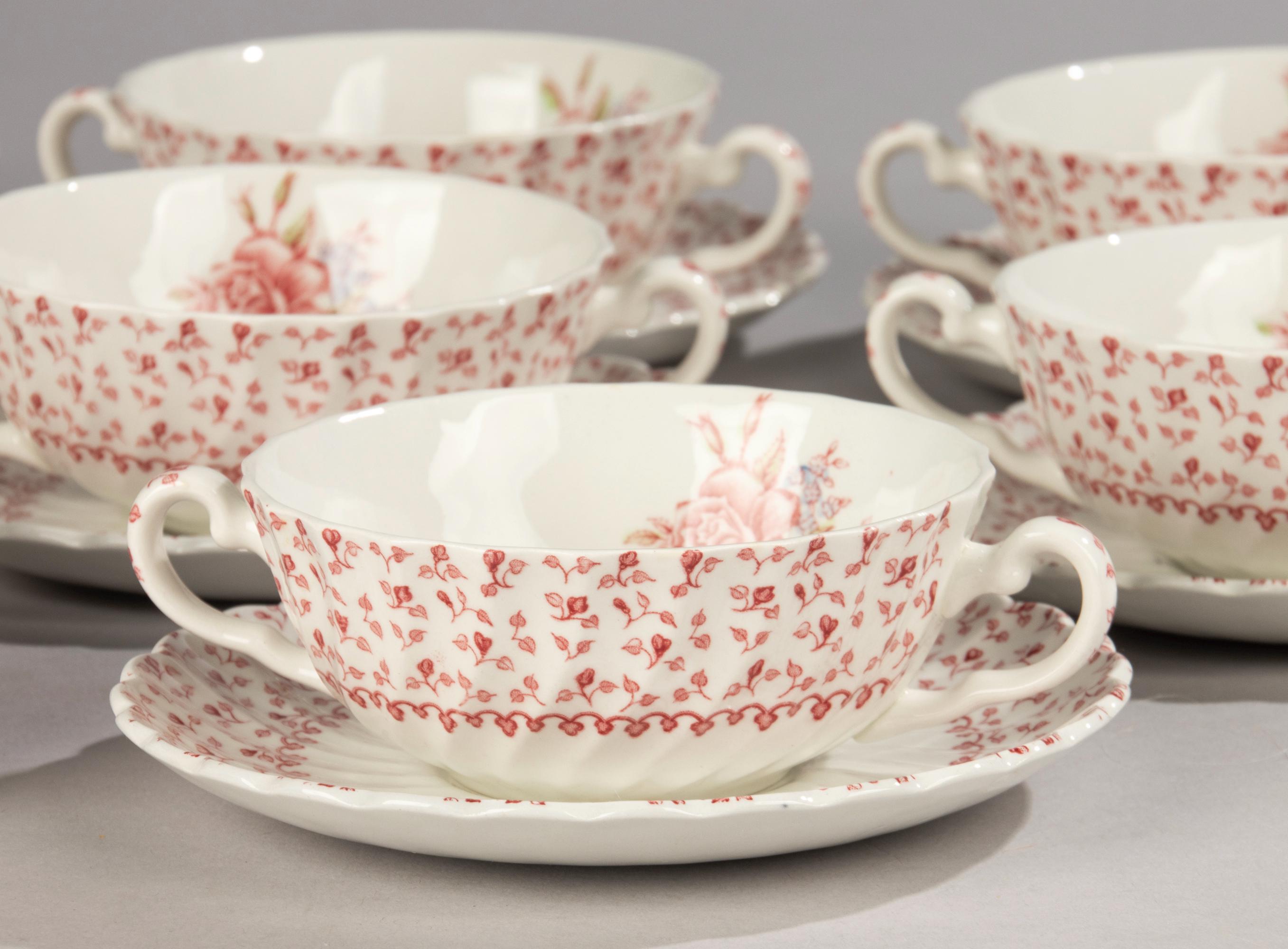 Set of 8 Soup Bowls - Johnson Brothers - Rose Bouquet - Etsy Australia