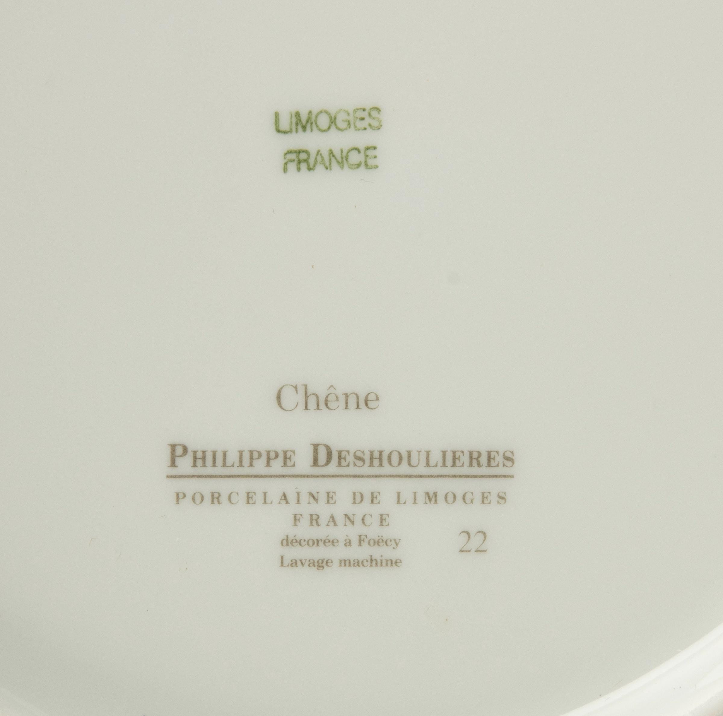 Philippe Deshoulieres 限定シリアルNo.入り陶器プレート 朝食用プレート6枚セット - Philippe Deshoulieres Limoges - Chêne