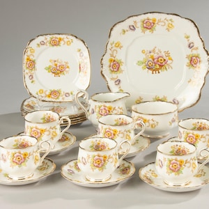 15-Delige Thee en Cake Set - Royal Albert - Old Evesham