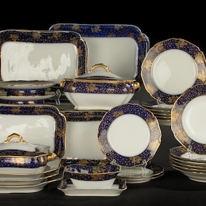 27 Piece Antique Dining Set - Haviland Limoges - Porcelain