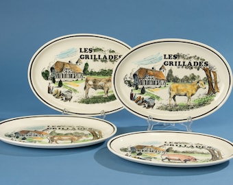 Set of 4 Plates - Gien - Les Grillades