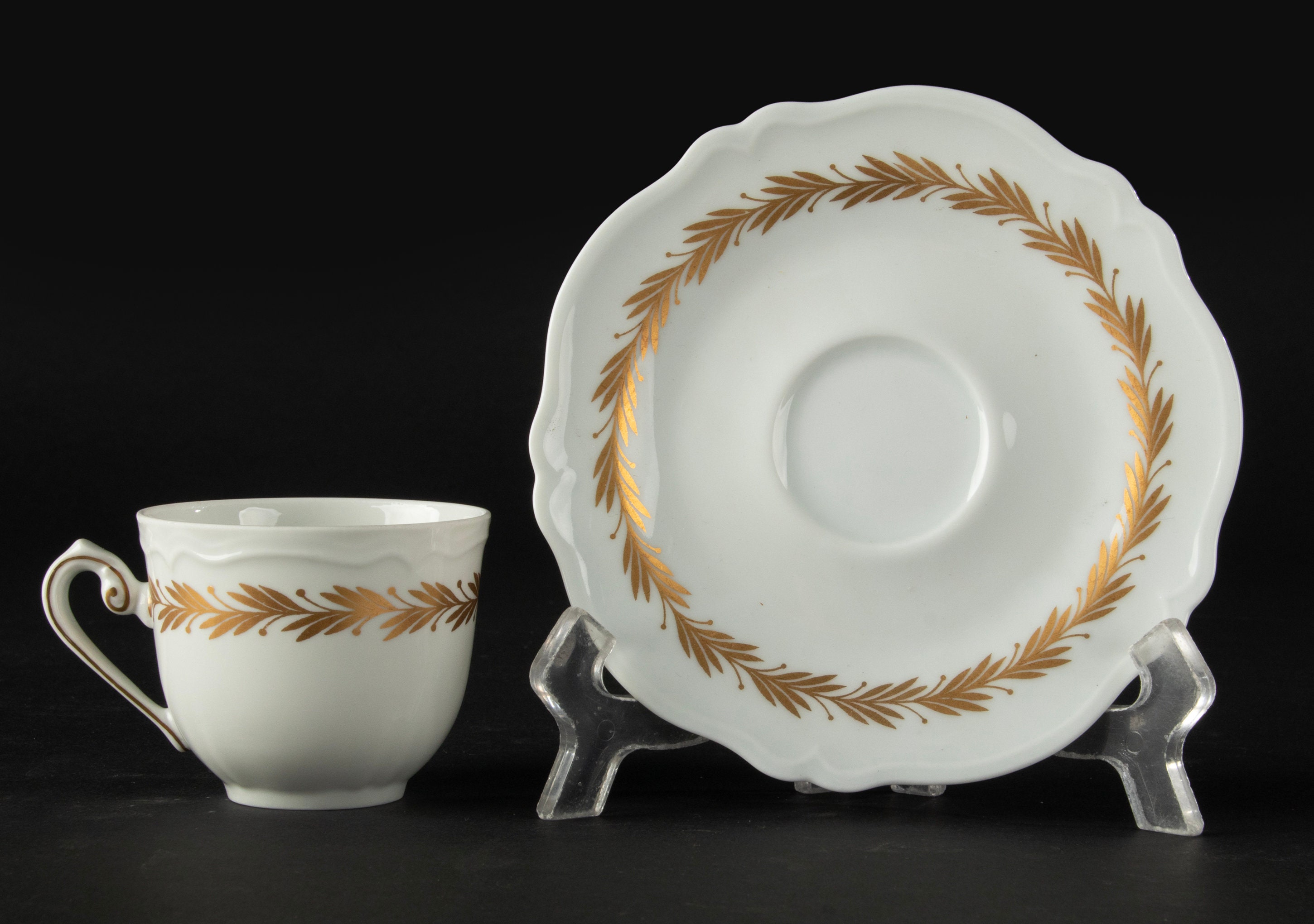 Set of 9 Coffee Cups and Saucers - George Boyer Limoges - Etsy