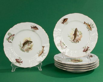 Set di 6 Piatti Pesce - Porcellana Bernadotte