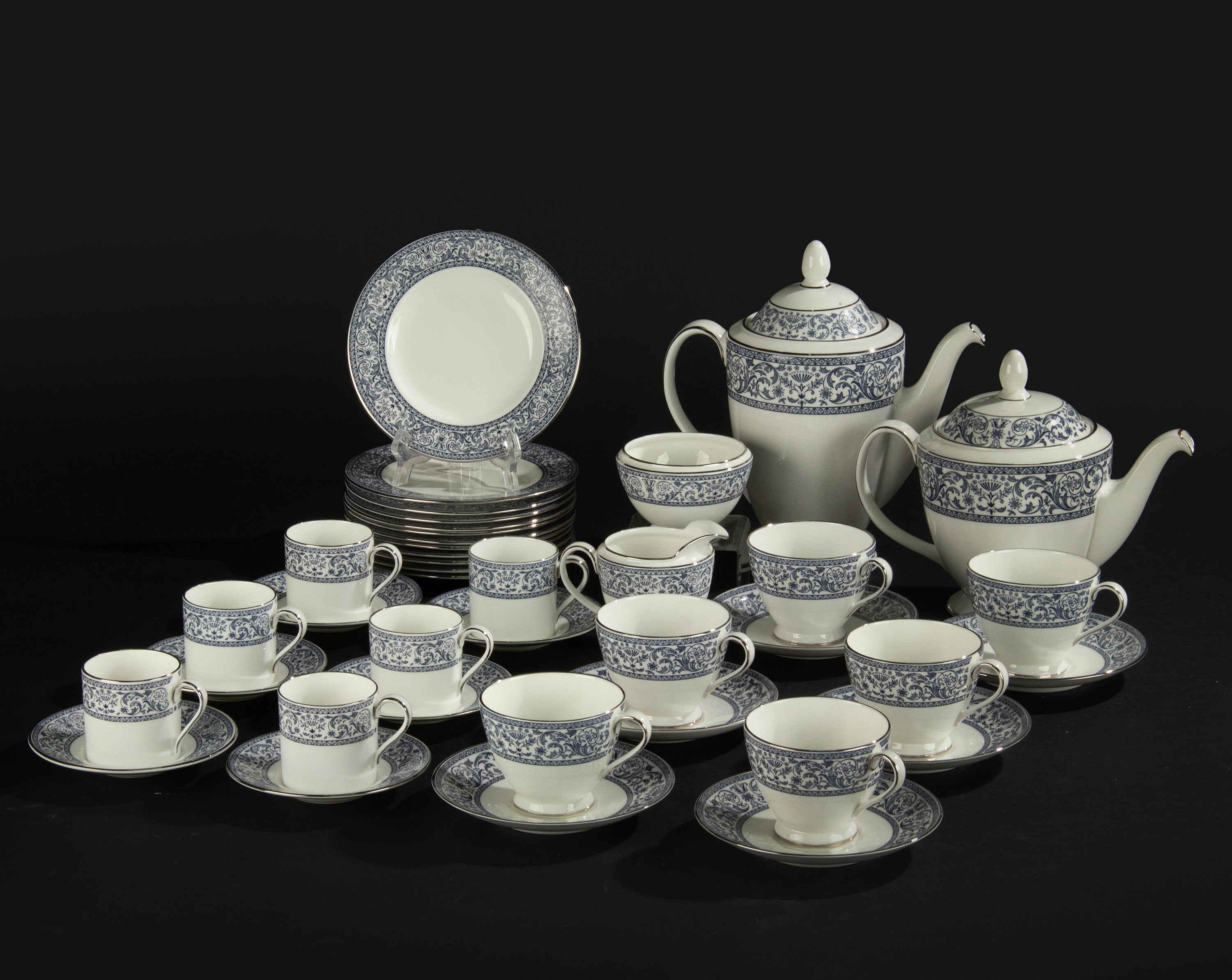 28-Piece Tea / Coffee / Cake Set - Minton - Infanta - Great Condition