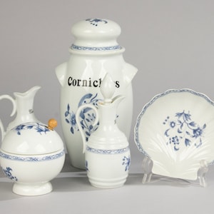 5-Piee Set Tableware - Porcelaine de Paris - Vieux Chine