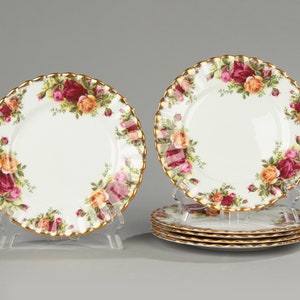 Set of 6 Cake Plates - Royal Albert - Old Country Roses Ø16 cm