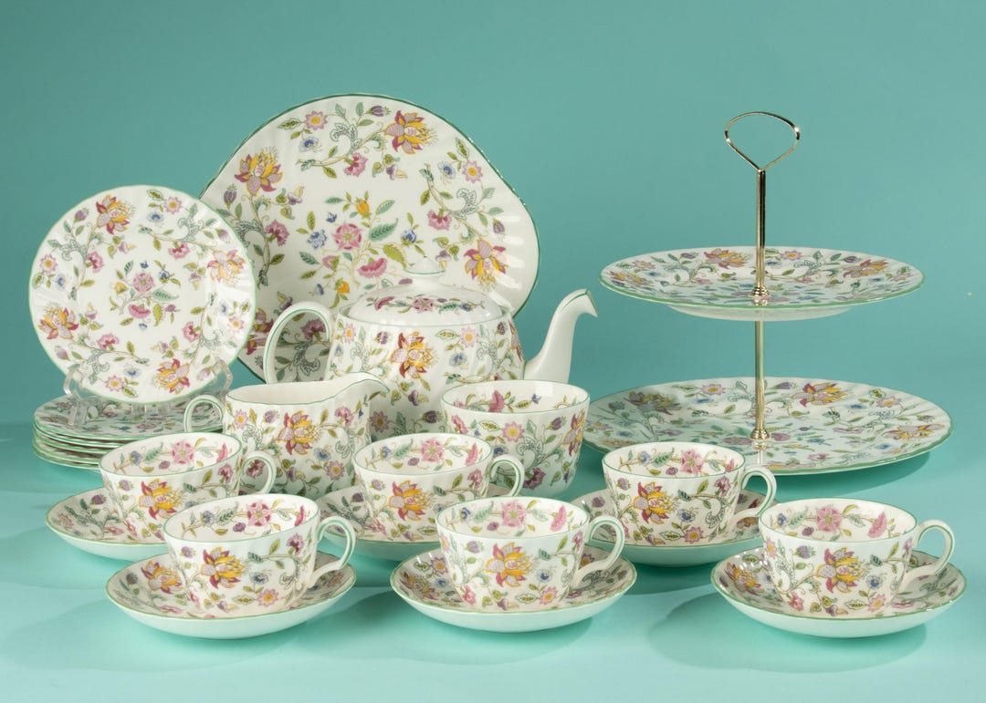 Minton Haddon Hall 17 piece Tea And Cake Set Etsy minton-haddon-hall-17-piece-tea-and-cake-set-etsy