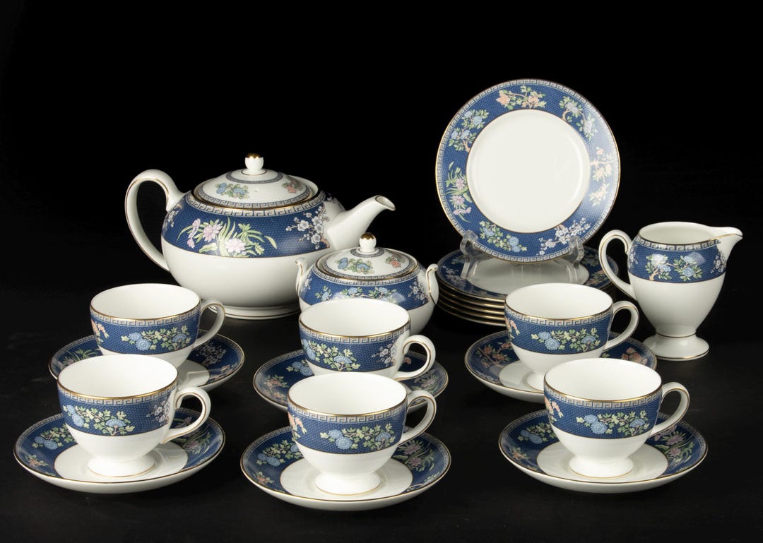 15 piece Tea And Cake Set Wedgwood Blue Siam Etsy 15-piece-tea-and-cake-set-wedgwood-blue-siam-etsy