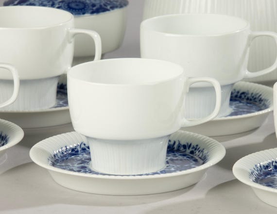 9-piece Coffee Service - Rosenthal - Symphony Blue Flowers - Tapio