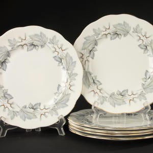 Set van 6 Ontbijt Borden - Royal Albert - Silver Maple