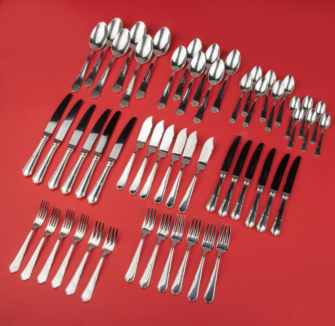 60piece Set of Silver Plated Flatware Made by Christofle Etsy