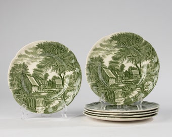 Set of 6 Breakfast Plates - Johnson Brothers - Watermill