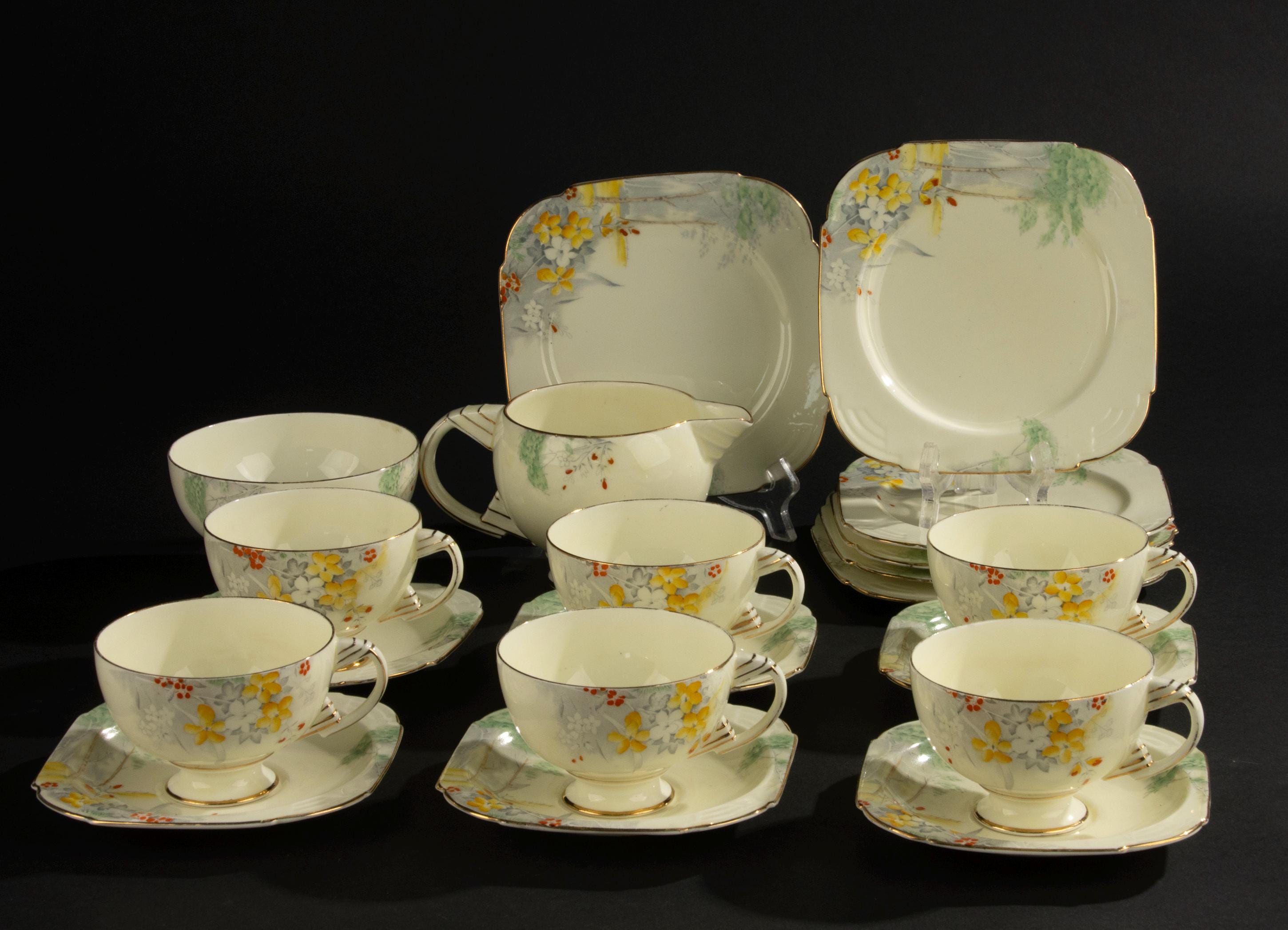 14-piece Tea Set - Paragon - Woodland Bluebell - Etsy
