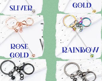 Premium Beadable keychain with matching bars , crafting blanks, beadable blanks, bar keychain,Pen Bar,keychain bar,dyi crafting,Christmas
