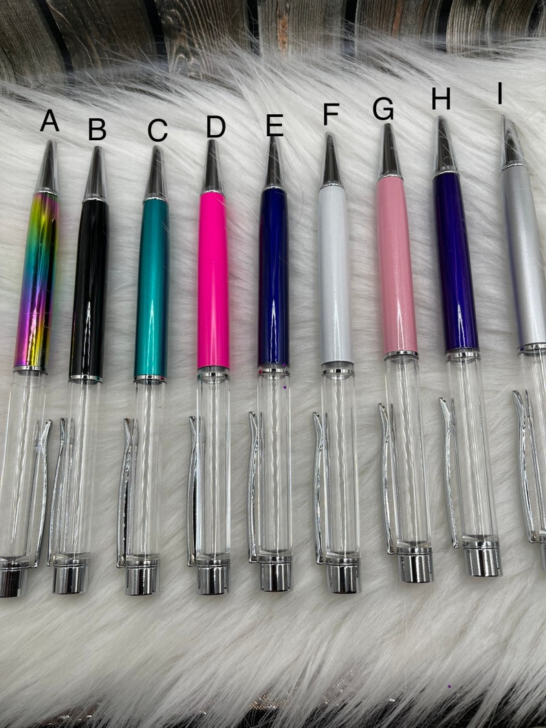 DYI Skinny Sliver fillable pen Ink pen Big Barrel DYI Etsy