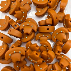 2 pack Cowboy Hat * focal beads * cartoon character * animal beads * loose sllicone beads * beads for keychains * beads * wristlets for pen