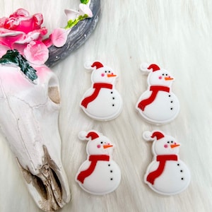 2 pack Red Snowman focal bead*cartoon movie character * animal beads * Santa Clause * beads North Pole * wristlets for Christmas gifts