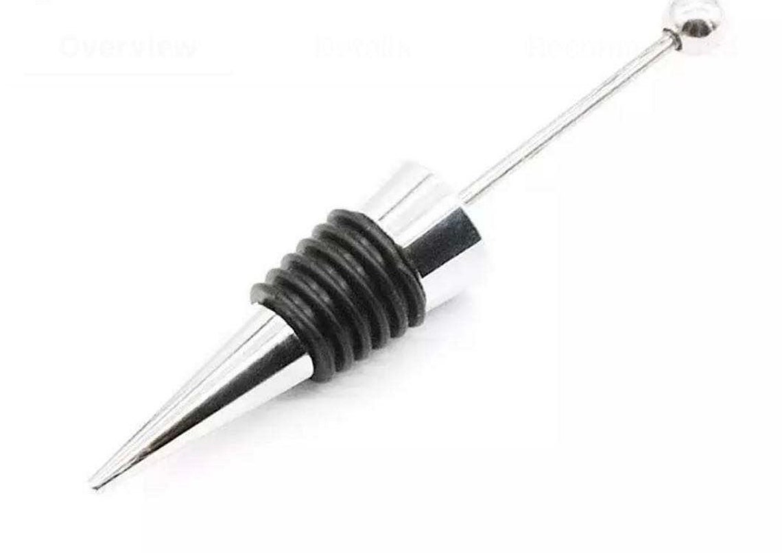 Beadable Wine Stopper Blank / Add beads / Fits Bead with 2.8 Etsy