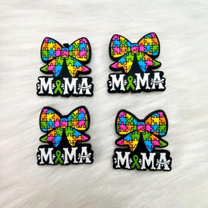 2 pack Mama Ribbon Mental Health Focal* cartoon character * animal beads * loose silicone beads * beads for keychain* wristlets *Car Charms