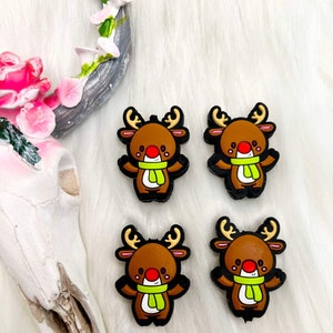 2 pack Reindeer Christmas focal bead*cartoon movie character * animal beads * Santa Clause * beads North Pole * wristlets for Christmas gift