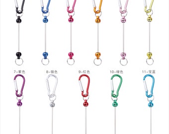 New Beadable Keychains Bright Colors, DIY metal Blank Beadable , silicone Beads to Customize! House Keychain, Extra Keychain, Heavy Duty