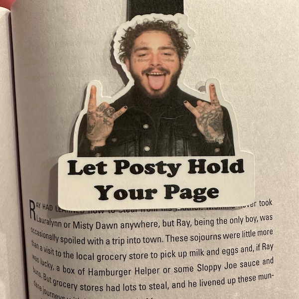 Magnetic Bookmark Post Malone Posty